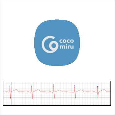 Check the waveform with the smartphone app and start the electrocardiogram examination.